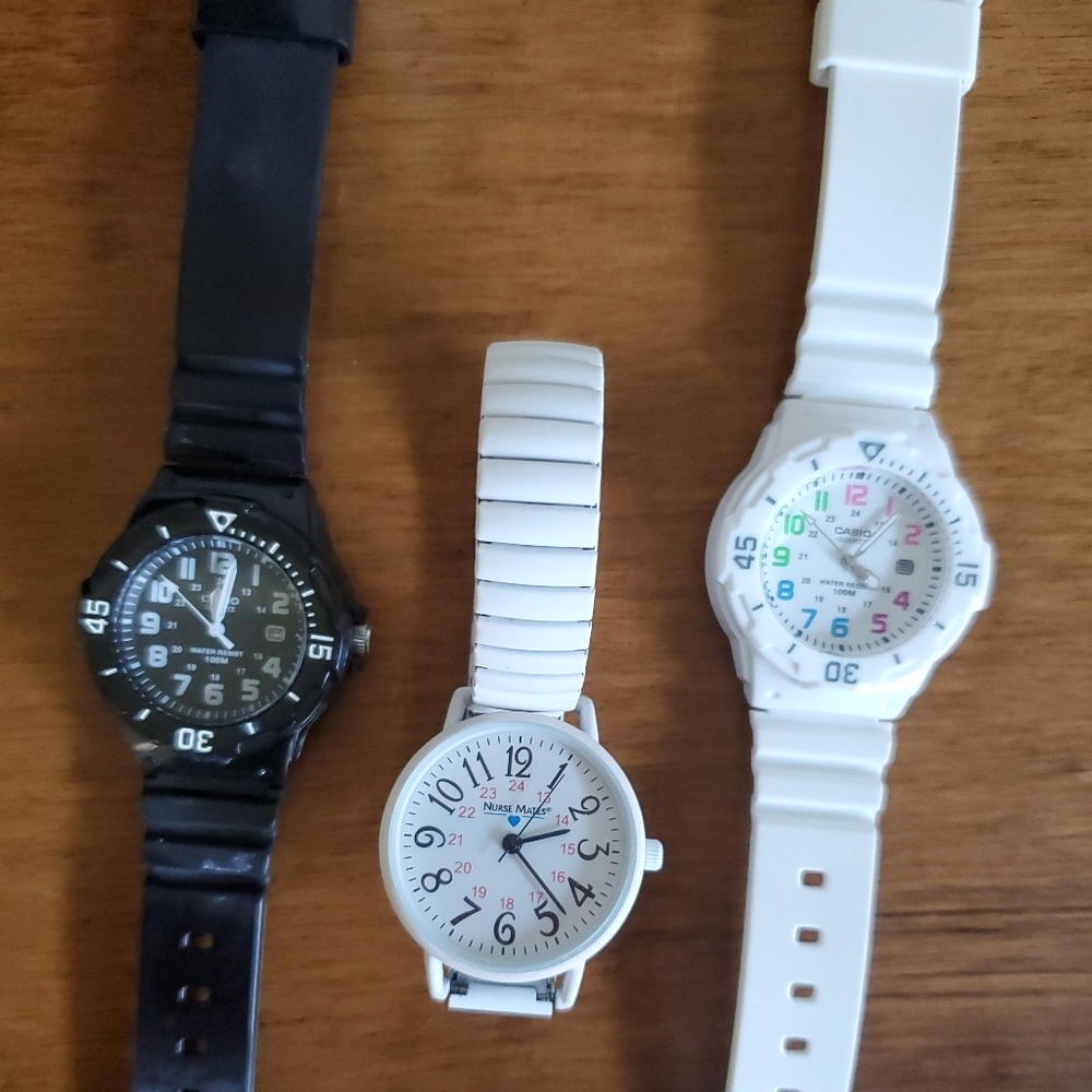 Bundle of 3 watches. Casio and nursemate